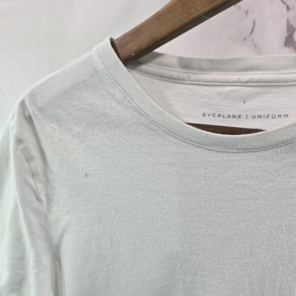 Everlane T Shirt Mens Small White Short Sleeve Crew Organic Cotton Lightweight - Picture 2 of 11
